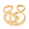 304 Stainless Steel Hollow Knot Open Cuff Ring for Women RJEW-I098-29G-2