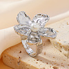 Vintage Metal Pearl Adjustable Finger Rings for Women QG5501-7-1