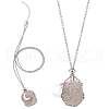 Beebeecraft 1Pc 304 Stainless Steel Macrame Pouch Necklace Making for Gemstone Nuggets NJEW-BBC0001-26-1