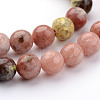 Natural Plum Blossom Jasper Beads Strands G-K152-07-6mm-2