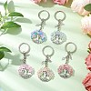 Flat Round with Tree of Life Alloy Keychains KEYC-MZ00039-2