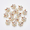 Brass Cubic Zirconia Charms X-KK-Q761-32G-NF-1