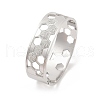 304 Stainless Steel Honeycomb Bangles for Women BJEW-G693-07P-1