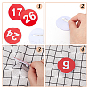 Olycraft 1 Set Round ABS Plastic Number Brooches Sets JEWB-OC0001-02B-4