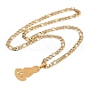 Virgin 304 Stainless Steel Pendant Necklaces for Men Women NJEW-K283-18G-2