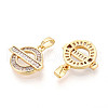 Brass Micro Pave Cubic Zirconia Pendants KK-N272-08G-2