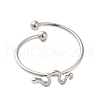 Non-Tarnish 304 Stainless Steel Open Cuff Ring RJEW-M167-07P-2