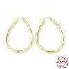 925 Sterling Silver Hoop Earrings EJEW-K258-04G-1
