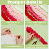 BENECREAT 5 Yards 5 Colors Polyester Chiffon Lace Trim SRIB-BC0001-29-4
