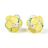 Fruit Round Resin Beads RESI-T059-03L-1