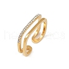 304 Stainless Steel Micro Pave Cubic Zirconia Cuff Rings RJEW-P153-02G-4