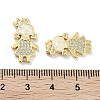 Brass Micro Pave Clear Cubic Zirconia Pendants KK-L213-043G-02-3