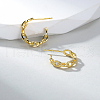 S925 Sterling Silver C-Shaped with  Cable Chain Charm Stud Earrings FG9193-3