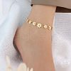 Daisy 304 Stainless Steel Charms Anklets WG455CF-02-5