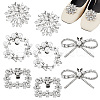   8Pcs 4 Styles Detachable Alloy Rhinestone Shoe Buckle Clips FIND-PH0021-57-1