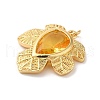 Leaf Rack Plating Brass Pendants KK-U022-08B-02-2