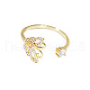 Adjustable Brass Micro Pave Cubic Zirconia Cuff Rings FS-WGDCDFA-01-5