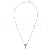 TINYSAND 925 Sterling Silver Cubic Zirconia Triangle Pendant Necklace TS-N335-S-2