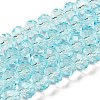 Transparent Baking Paint Glass Beads Strands DGLA-A034-T8mm-D12-1