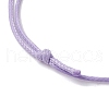 5Pcs 5 Colors Light Gold Brass Moon Braided Bead Bracelets Set BJEW-JB09737-02S-5