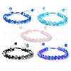 Glass Round Braided Bead Bracelets BJEW-JB09693-1