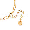 Ion Plating(IP) 304 Stainless Steel Paperclip Chain Necklace NJEW-D045-14G-03-2