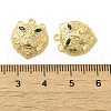 Brass Micro Pave Green Cubic Zirconia Pendants KK-G481-08G-3