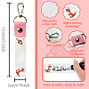 PU Leather & Cotton Name Marker Keychain AJEW-WH0514-021-2