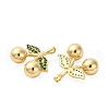 Brass Micro Pave Cubic Zirconia Pendants KK-F895-18C-G-2