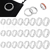 Unicraftale 24Pcs 8 Size 201 Stainless Steel Grooved Finger Ring Settings STAS-UN0041-46P-1