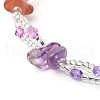 Glass Round Seed Beads Multi-strand Bracelet for Teen Girl Women BJEW-TA00018-4