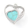 Synthetic Turquoise Pendants G-C236-01H-P-RS-3
