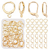 CREATCABIN 60Pcs 2 Styles Brass Leverback Earring Findings KK-CN0001-82-1