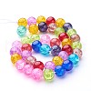 Crackle Glass Beads Strands GGM004-3