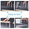 2-Tier 6-Grid Transparent Acrylic Minifigures Organizer Dispaly Case with Wood ODIS-WH0004-03A-4