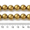 Electroplated Synthetic Magnetic Hematite Beads Strands G-I364-K01-06-4