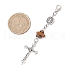 Tibetan Style Alloy Cross Pendant Decoration HJEW-JM02684-3
