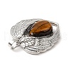 Natural Tiger Eye Teardrop Pendants KK-K331-02P-06-4