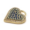 Brass Micro Pave Cubic Zirconia Pendants KK-I276-29G-03-2