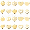 50Pcs 10 Styles 201 Stainless Steel Charms STAS-CJ0002-23-1