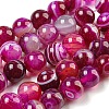 Natural Striped Agate/Banded Agate Bead Strands G-K166-13-10mm-03-2