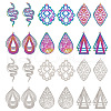 48Pcs 12 Styles 304 Stainless Steel Pendants STAS-TA0001-97-2