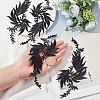 Gorgecraft 4Pcs 2 Style Leaf Computerized Embroidery Cloth Iron on/Sew on Patches DIY-GF0005-33B-3