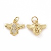 Brass Micro Pave Cubic Zirconia Charms KK-E068-VF053-1