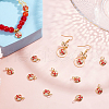 Beebeecraft 15Pcs Brass Micro Pave Clear Cubic Zirconia Pendants KK-BBC0010-36-4