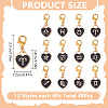 48Pcs 12 Styles Alloy Enamel Pendant Decoration HJEW-GO00109-2