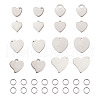304 Stainless Steel Pendants STAS-BT0001-02P-2