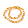 Transparent Electroplate Glass Beads Strands GLAA-E036-01-M-4
