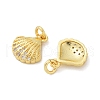 Brass Micro Pave Cubic Zirconia Pendants KK-U073-04G-2