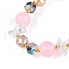 Natural Chalcedony and Glass Beads Charm Bracelets BJEW-T022-14E-4